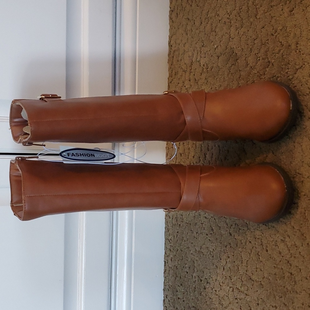 Girls Falls Creek RYLIE Chestnut Tall Boots Size 2 3 4 5 Zipper NWT - Picture 2 of 6